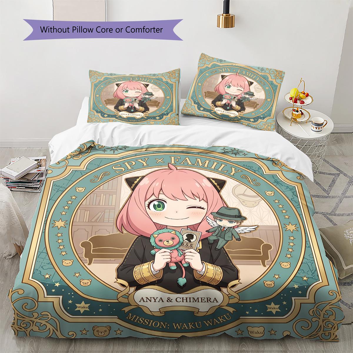 SPY×FAMILY Pillowcase & Duvet Cover Set for Home Decor Birthday Gift (1 * duvet cover + 2 * pillowcase, without core) 135x200cm
SPY×FAMILY Pillowcase & Duvet Cover Set for Home Decor Birthday Gift (1 * duvet cover + 2 * pillowcase, without core) 135x200cm