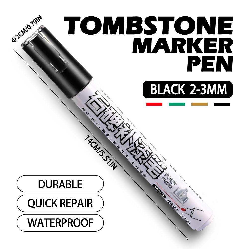 1Pcs Golden Tombstone Marker Pen Restores Faded Text On Tombstones And Granite Surfaces, Weather-Resistant, Quick-Drying Pen A5
1Pcs Golden Tombstone Marker Pen Restores Faded Text On Tombstones And Granite Surfaces, Weather-Resistant, Quick-Drying Pen A5