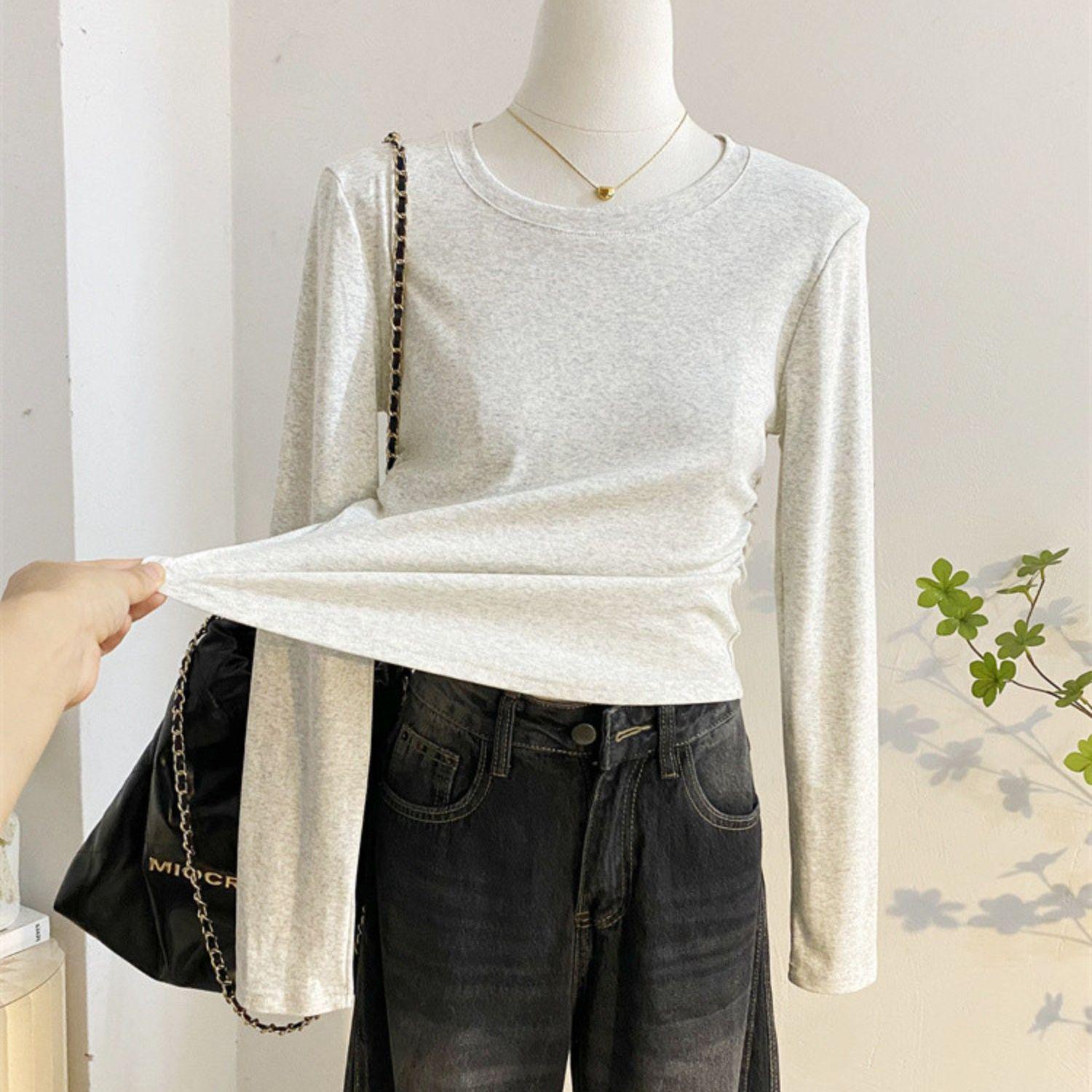 Women s 2025 Spring Long Sleeve T-Shirt: Straight Shoulder, Petite Waist-Gathered, Pleated Base Layer for a Trendy American Spicy Girl Look Extra Large
Women s 2025 Spring Long Sleeve T-Shirt: Straight Shoulder, Petite Waist-Gathered, Pleated Base Layer for a Trendy American Spicy Girl Look Extra Large