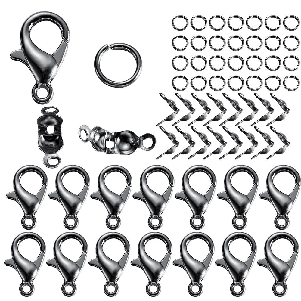80Pcs/lot Alloy Lobster Clasp Jump Rings Connector Clasp Crimp End For Bracelet Necklace Chains DIY Jewelry Making Supplies
80Pcs/lot Alloy Lobster Clasp Jump Rings Connector Clasp Crimp End For Bracelet Necklace Chains DIY Jewelry Making Supplies