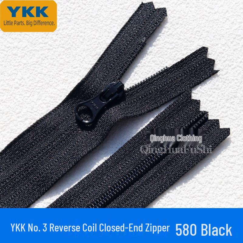 No. 3 YKK Nylon Reverse-Opening Zipper with Lock for Coin Purses and Clothing Black 20cm 1 piece
No. 3 YKK Nylon Reverse-Opening Zipper with Lock for Coin Purses and Clothing Black 20cm 1 piece