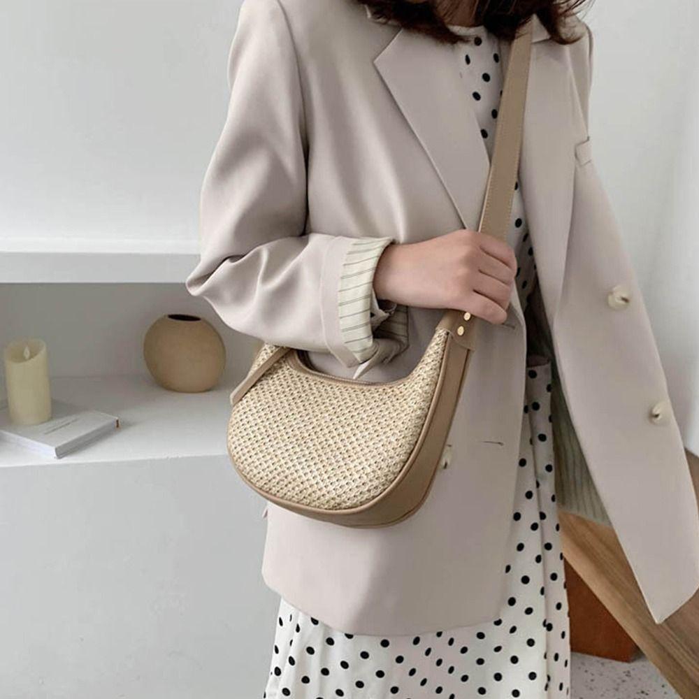 Summer Woven Straw Bag Bohemian Crossbody Hobo Bag Casual Single Shoulder Bag Handbag хакі
Summer Woven Straw Bag Bohemian Crossbody Hobo Bag Casual Single Shoulder Bag Handbag хакі