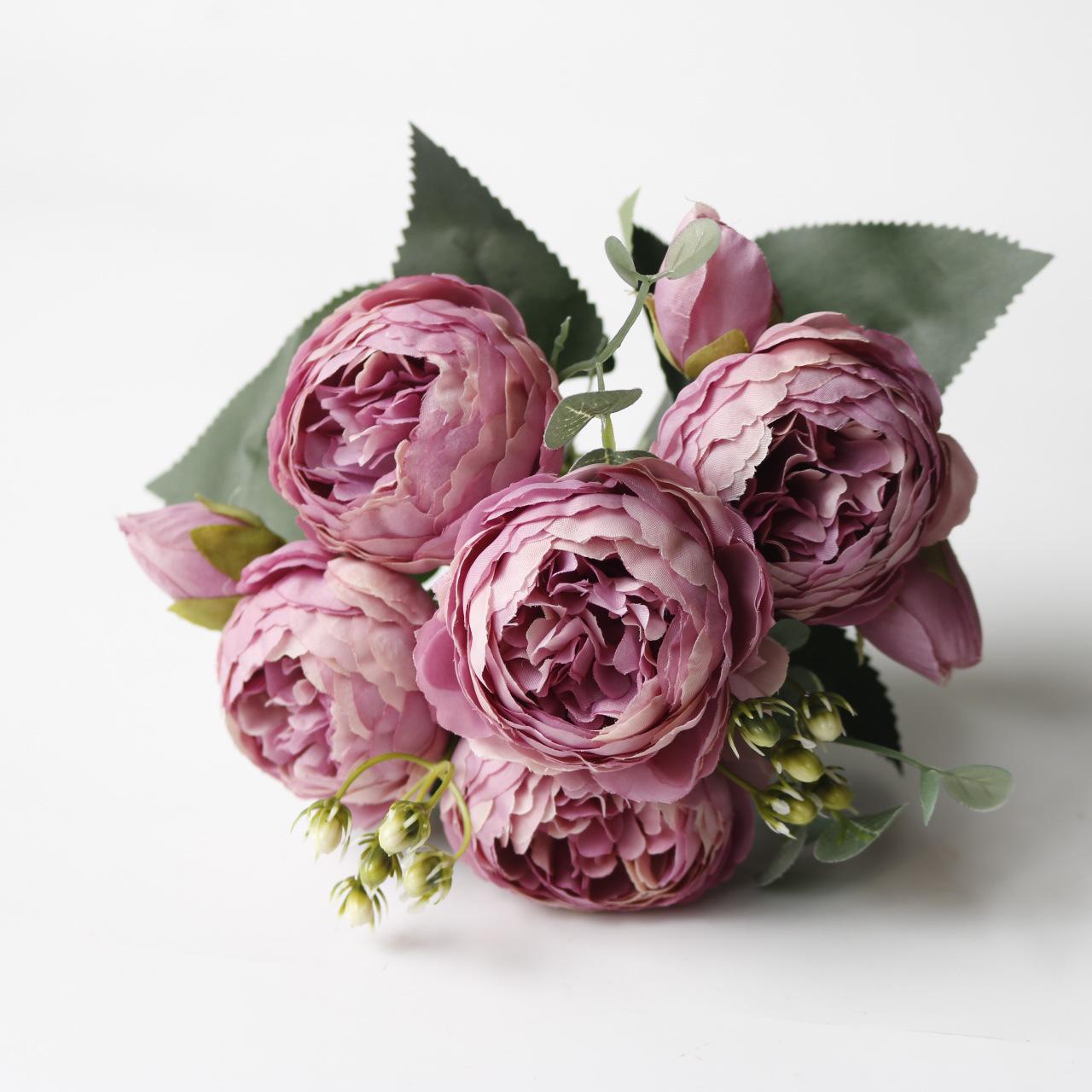 Korean Style Artificial Bouquet: 5-Head Rose & Peony for Home or Wedding Decor
Korean Style Artificial Bouquet: 5-Head Rose & Peony for Home or Wedding Decor