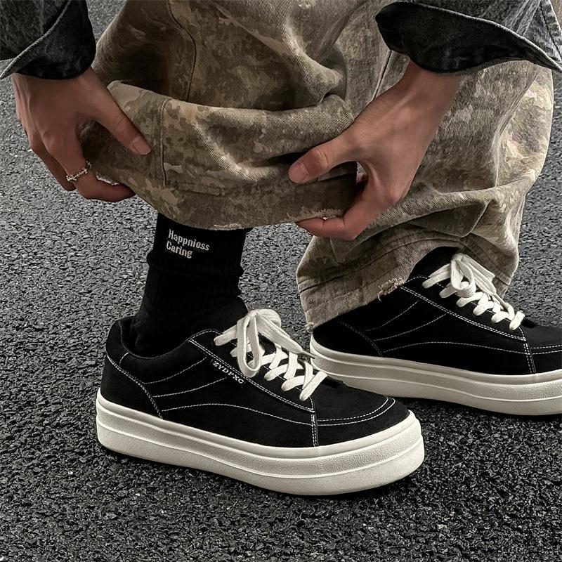 Black shoes low-top canvas shoes autumn new flat-soled men s shoes casual platform retro versatile board shoes 78189-J 44 чорний
Black shoes low-top canvas shoes autumn new flat-soled men s shoes casual platform retro versatile board shoes 78189-J 44 чорний