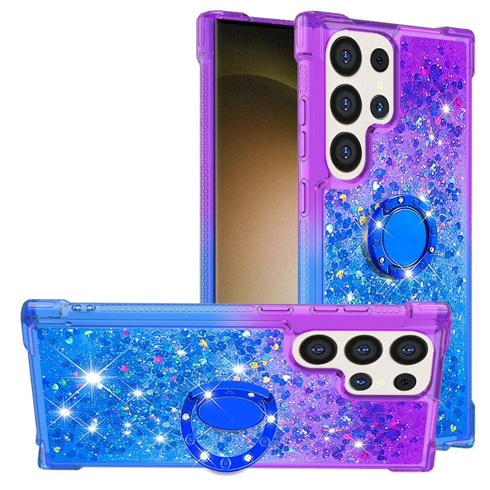 For Samsung Galaxy S24 Ultra TPU Case with Kickstand Gradiant Quicksand Shockproof Cover Purple+Sky Blue
For Samsung Galaxy S24 Ultra TPU Case with Kickstand Gradiant Quicksand Shockproof Cover Purple+Sky Blue