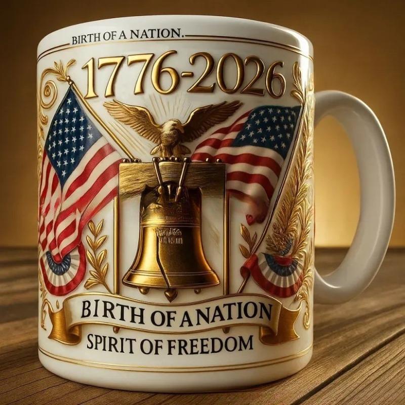 USA 250th Anniversary Mug American Independence Celebration Cup Commemorative Ceramic Coffee Mug Collectible Souvenir Gift 330ml
USA 250th Anniversary Mug American Independence Celebration Cup Commemorative Ceramic Coffee Mug Collectible Souvenir Gift 330ml