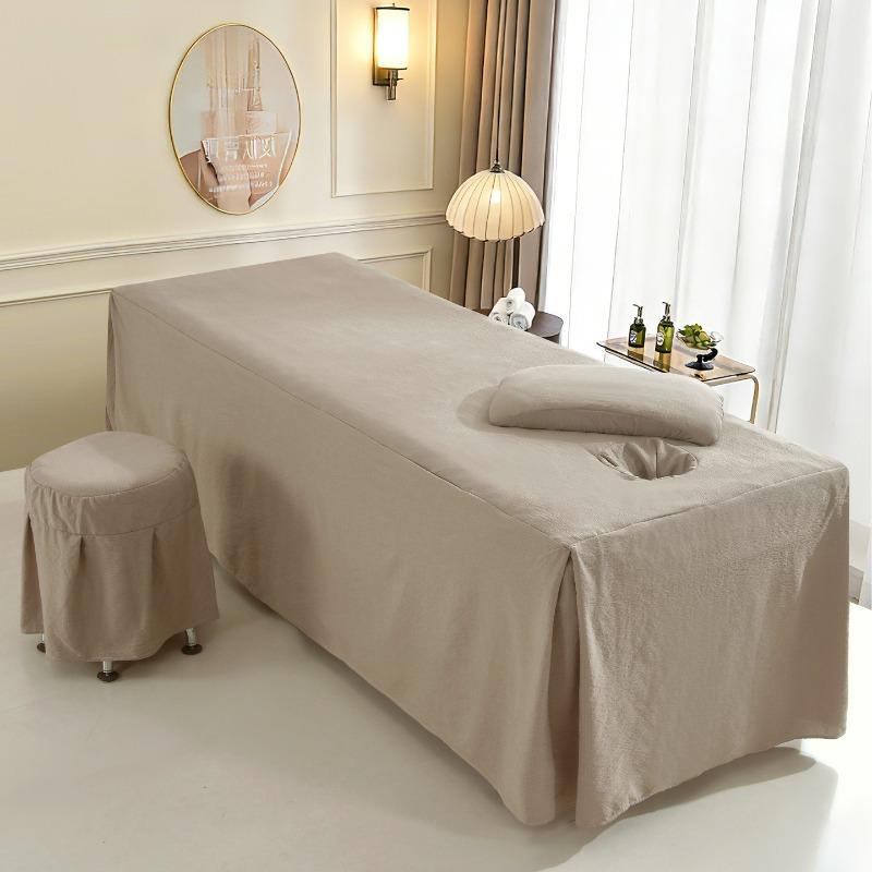 Summer Thin Puff Yarn Beauty Bed Sheet Solid Color Massage Bed Cover with Face Hole Spa Salon Bedspread for Eyelash Beauty Salon (as the picture,60x180cm Square head)
Summer Thin Puff Yarn Beauty Bed Sheet Solid Color Massage Bed Cover with Face Hole Spa Salon Bedspread for Eyelash Beauty Salon (as the picture,60x180cm Square head)