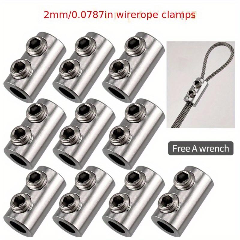 10 Pcs For 1.5mm Steel Wire Cable Clamp Double Hole Metal Copper Clips Stainless Steel Rope Sling Tools Fastening Accessories For1.5mm Wire X10pcs
10 Pcs For 1.5mm Steel Wire Cable Clamp Double Hole Metal Copper Clips Stainless Steel Rope Sling Tools Fastening Accessories For1.5mm Wire X10pcs