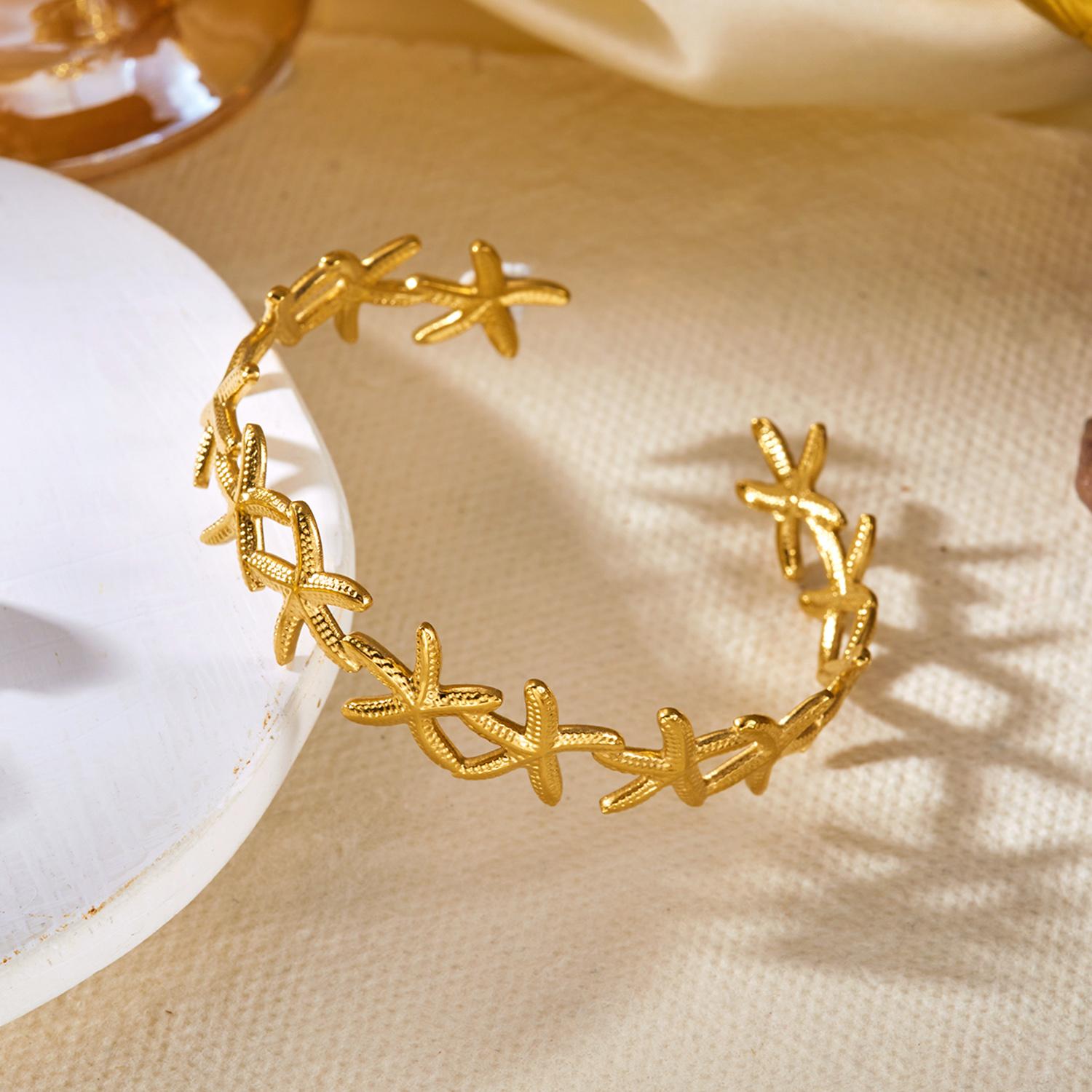 Minimalist Fish Starfish Stainless Steel Cuff Bracelet Set for Women Bohemian Shell Conch Open Wrist Bangle Party Jewelry Gift
Minimalist Fish Starfish Stainless Steel Cuff Bracelet Set for Women Bohemian Shell Conch Open Wrist Bangle Party Jewelry Gift