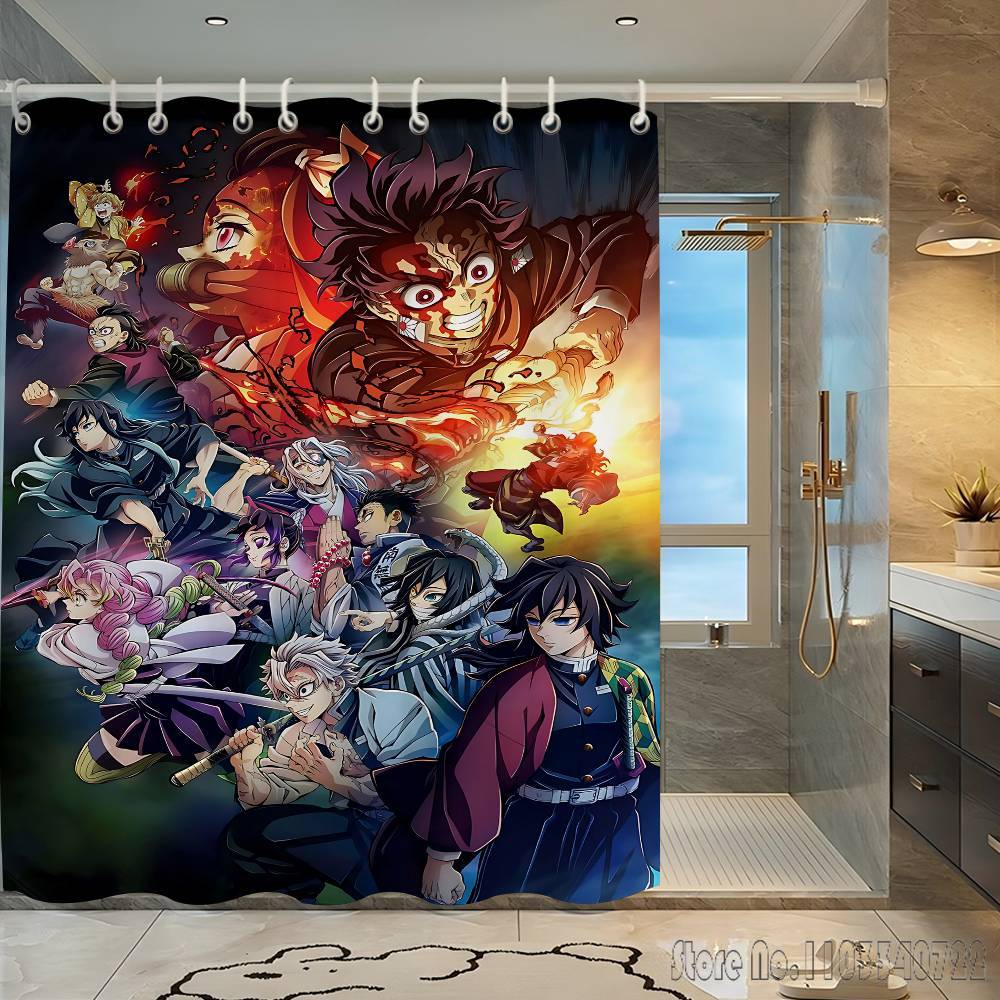 Anime Demon Slayer Bath Shower Curtain 1Pcs Waterproof 3D Cartoon With Hooks For Kids Christmas Gift Bathroom Decor W60H190(CM)-1 Pcs
Anime Demon Slayer Bath Shower Curtain 1Pcs Waterproof 3D Cartoon With Hooks For Kids Christmas Gift Bathroom Decor W60H190(CM)-1 Pcs