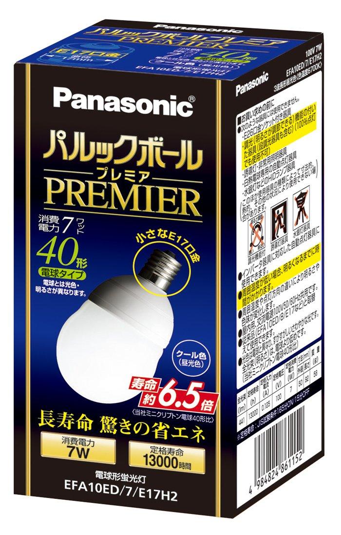 Panasonic Palook Ball Premier A10 Type Cool Color Bulb 40 Type Base Diameter 17mm 441 lm EFA10ED7E17H2
Panasonic Palook Ball Premier A10 Type Cool Color Bulb 40 Type Base Diameter 17mm 441 lm EFA10ED7E17H2