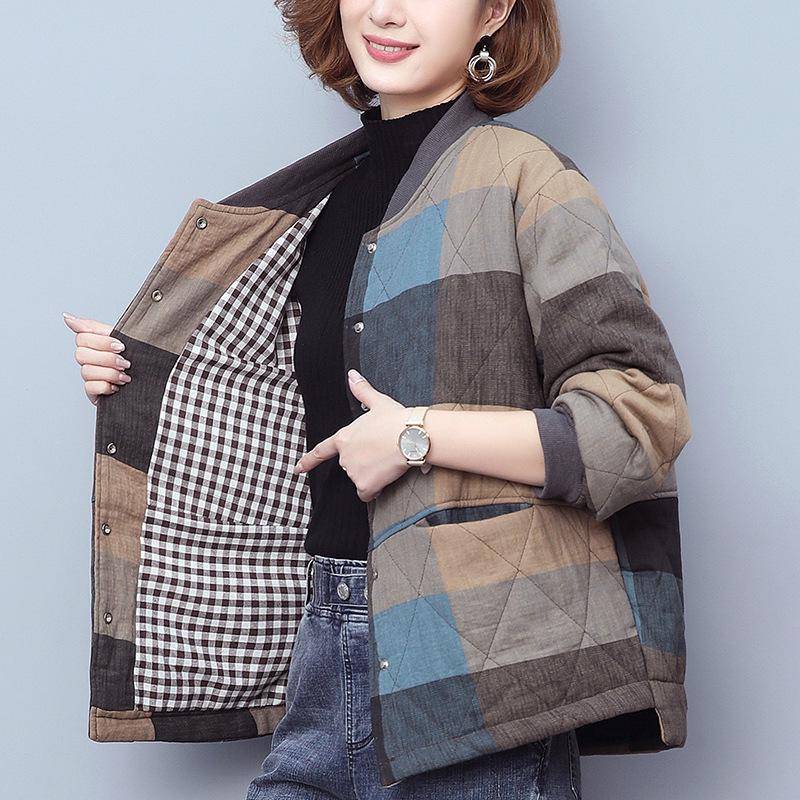 Women s Quilted Plaid Jacket - Autumn/Winter 2024: Thick, Warm, and Loose-Fit for Middle-Aged and Elderly L (120-140 lbs)
Women s Quilted Plaid Jacket - Autumn/Winter 2024: Thick, Warm, and Loose-Fit for Middle-Aged and Elderly L (120-140 lbs)