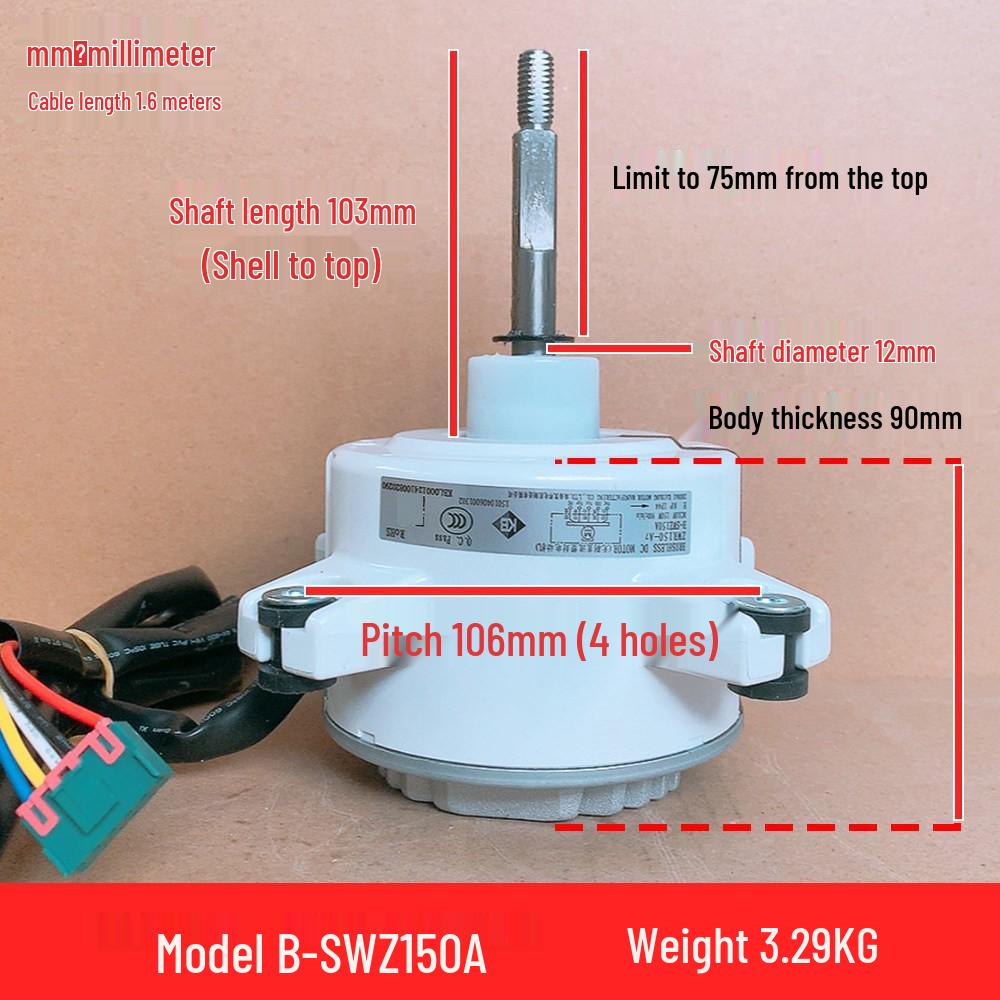 B-SWZ150A New ZWR150-A7 Five-Wire DC Fan Motor for Gree Air Conditioner Outdoor Unit
B-SWZ150A New ZWR150-A7 Five-Wire DC Fan Motor for Gree Air Conditioner Outdoor Unit