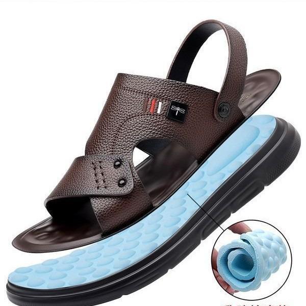 Genuine leather sandals men s pure cowhide does not stink feet for drivers, father s non-slip beach shoes men 38
Genuine leather sandals men s pure cowhide does not stink feet for drivers, father s non-slip beach shoes men 38