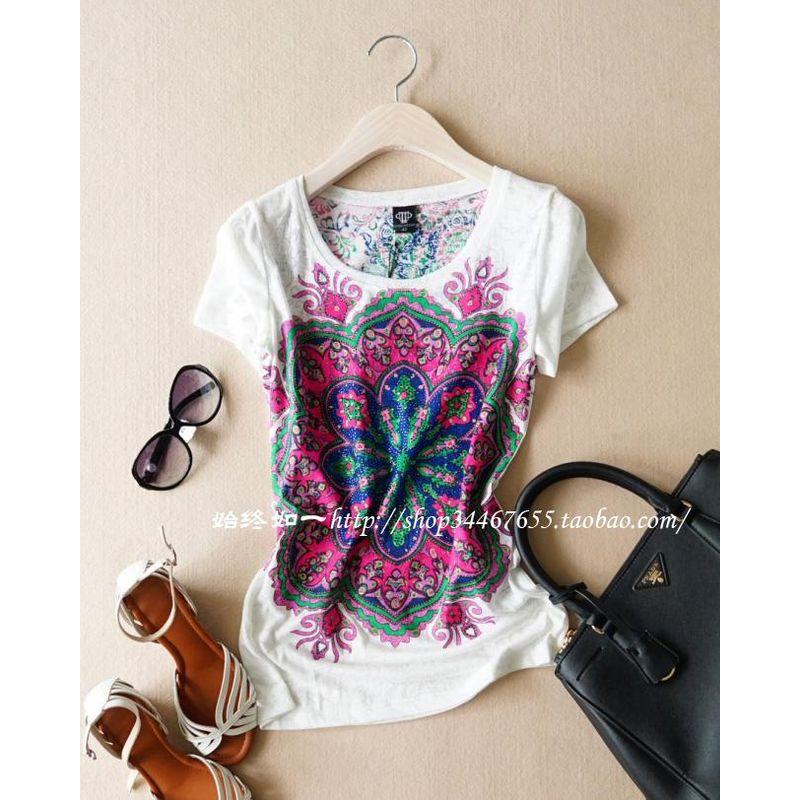 Европейский и американский национальный стиль, ультратонкий, дышащий, с принтом, с коротким рукавом, со стразами White S 42
Европейский и американский национальный стиль, ультратонкий, дышащий, с принтом, с коротким рукавом, со стразами White S 42