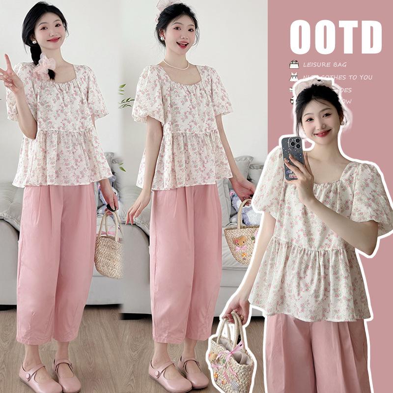 Summer Maternity Set: Age-Reducing Short-Sleeved Top & Pleated Wide-Leg Pants 2XL
Summer Maternity Set: Age-Reducing Short-Sleeved Top & Pleated Wide-Leg Pants 2XL