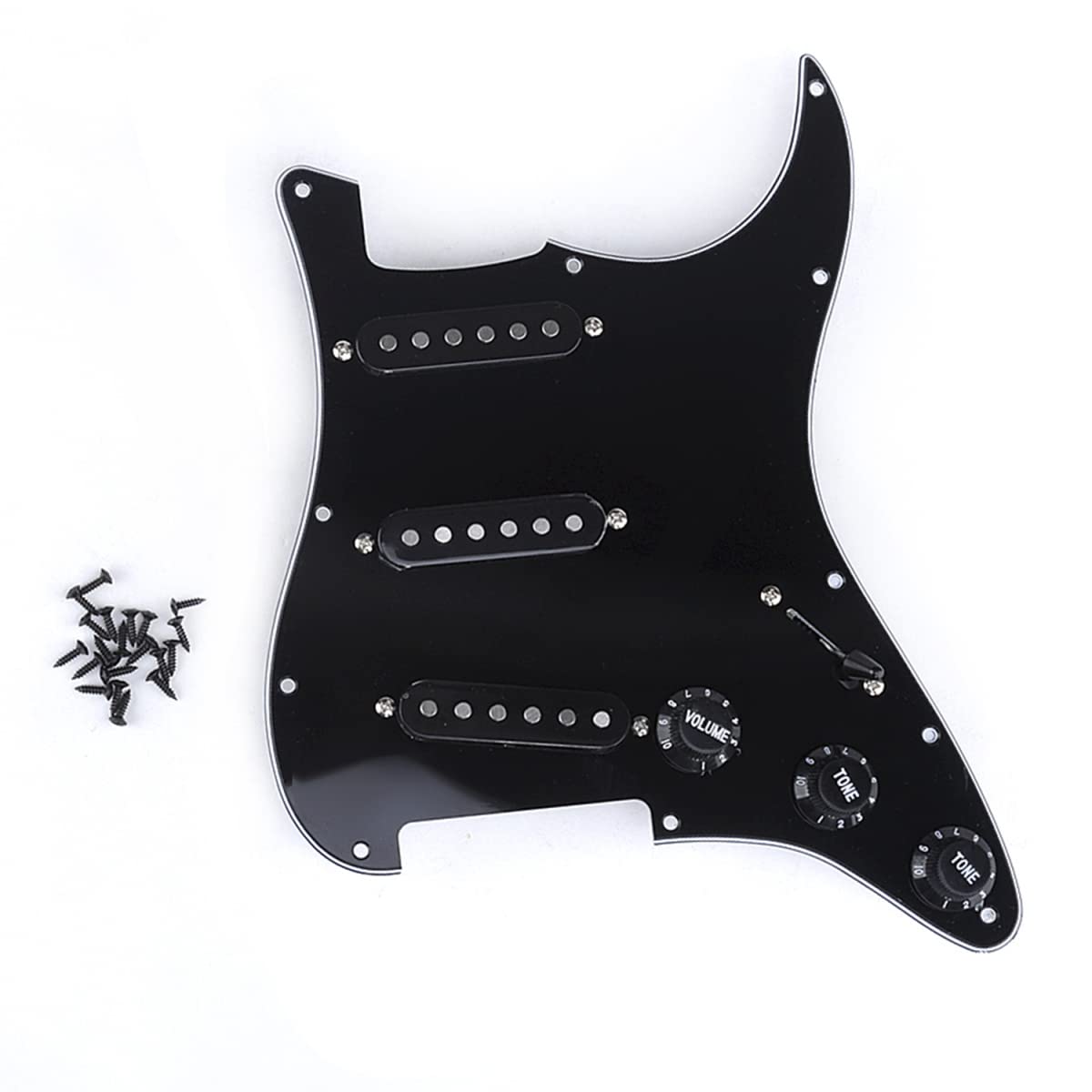 Musiclily Basic 11 Hole Strat Wired Pickguard SSS оснащен набором звукоснимателей Alnico V для гитары ST Stratocaster Electric Black 3P,
Musiclily Basic 11 Hole Strat Wired Pickguard SSS оснащен набором звукоснимателей Alnico V для гитары ST Stratocaster Electric Black 3P,