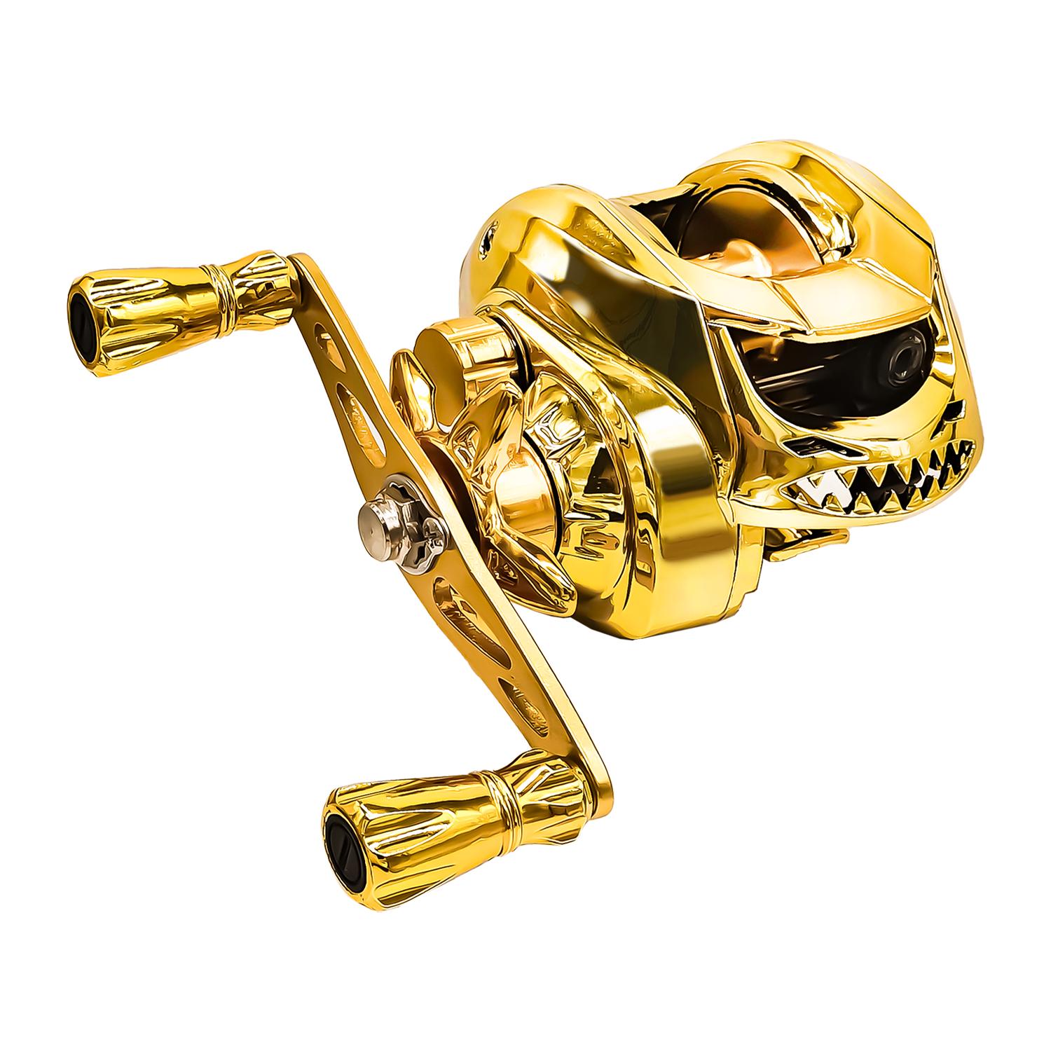 Portable Long throw Ambidextrous Aluminum Alloy Stainless Steel Baitcasting Fishing Reel Rotating 18+1 Bearings Golden Multipurpose Waterdrop Wheel Left Hand
Portable Long throw Ambidextrous Aluminum Alloy Stainless Steel Baitcasting Fishing Reel Rotating 18+1 Bearings Golden Multipurpose Waterdrop Wheel Left Hand