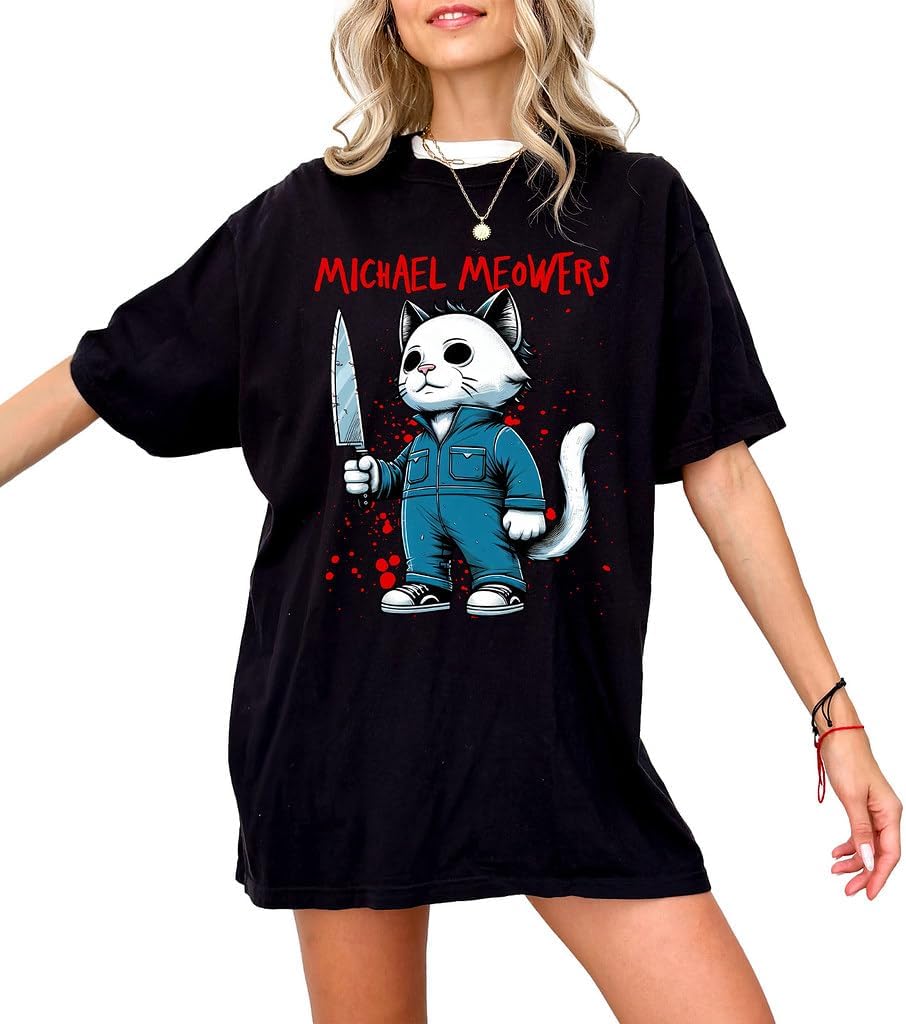 Halloween T-Shirt - Michael Meowers Cat Design - Funny Halloween Graphic Tee for Men, Women, Unisex, 100% Cotton S разноцветный
Halloween T-Shirt - Michael Meowers Cat Design - Funny Halloween Graphic Tee for Men, Women, Unisex, 100% Cotton S разноцветный