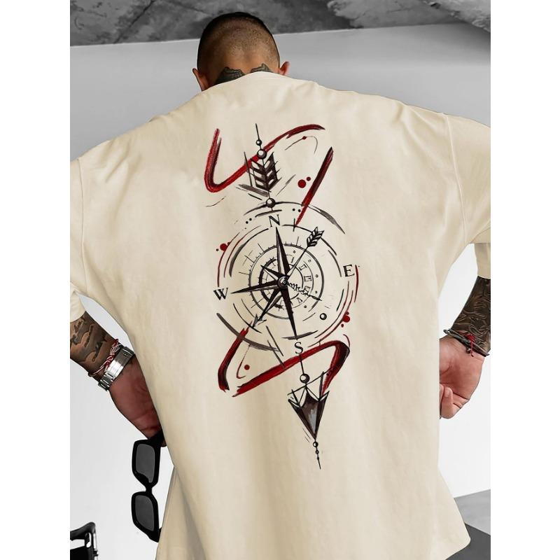 Compass Pattern Printed T-shirt Men Summer Sweat-absorbing Breathable Comfortable Top Outdoor Short Sleeve Trendy Men s Clothing S
Compass Pattern Printed T-shirt Men Summer Sweat-absorbing Breathable Comfortable Top Outdoor Short Sleeve Trendy Men s Clothing S