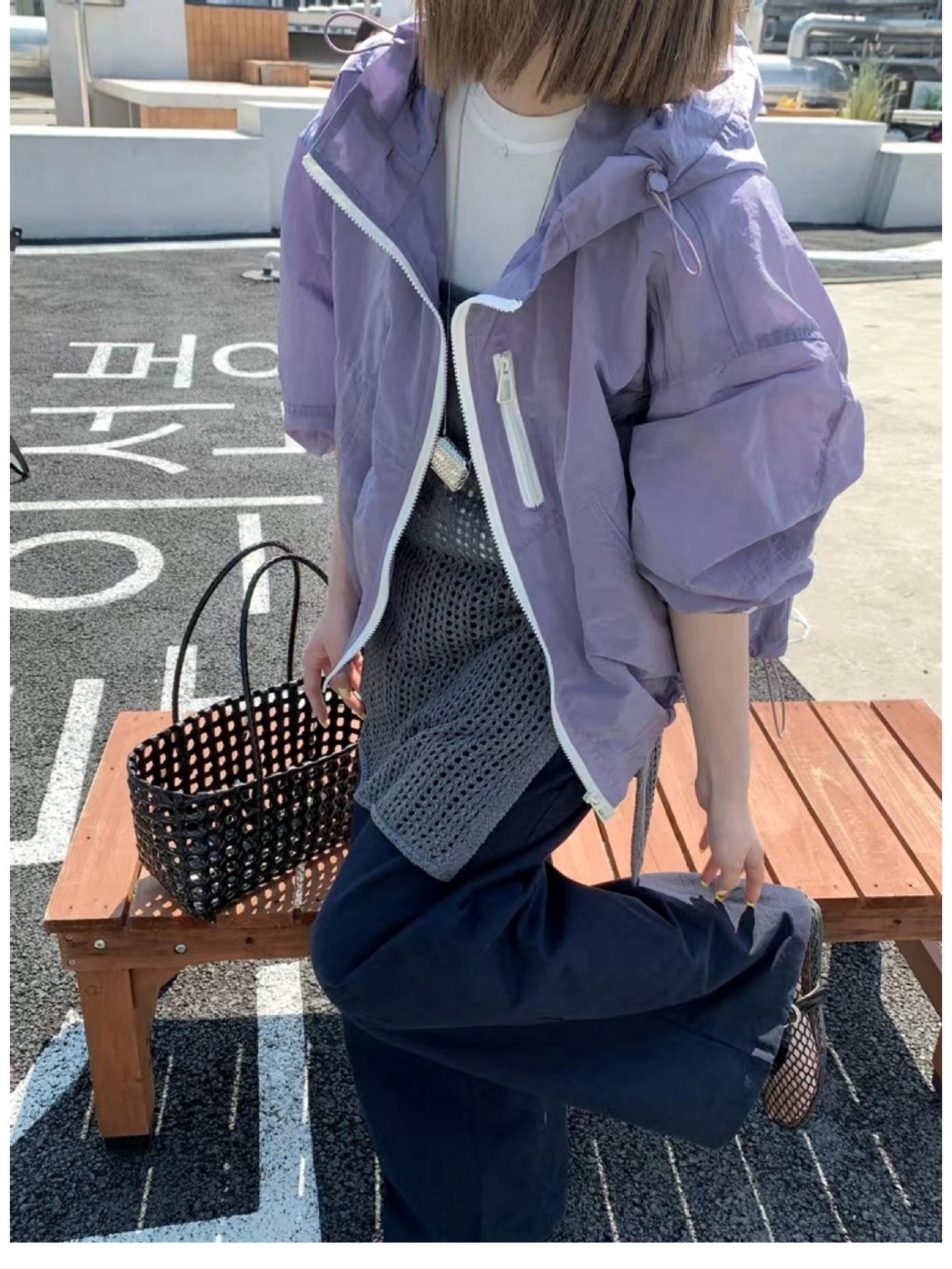 Korean-Style Hooded Zip-Up Jacket for Women - 2025 Spring/Summer Trendy Loose-Fit, Versatile Sun Protection Long Sleeve Top Medium фіолетовий
Korean-Style Hooded Zip-Up Jacket for Women - 2025 Spring/Summer Trendy Loose-Fit, Versatile Sun Protection Long Sleeve Top Medium фіолетовий