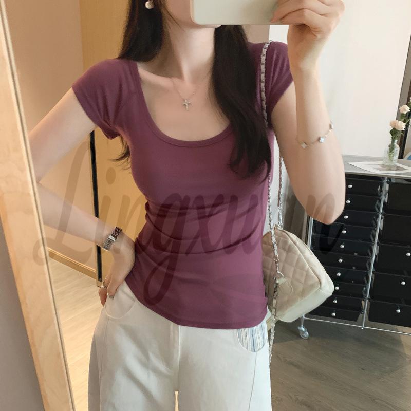 Korean Style U-Neck Slim Fit Cinched Waist T-Shirt – Summer 2026 Women s Versatile Top Medium
Korean Style U-Neck Slim Fit Cinched Waist T-Shirt – Summer 2026 Women s Versatile Top Medium