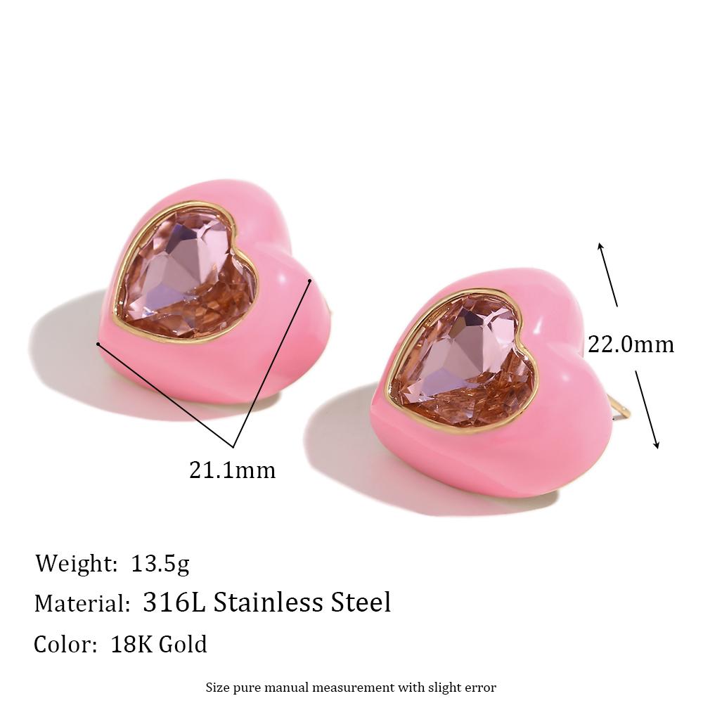 MamacitaSlay Heart Multi-Cut Rhinestone Color Enamel Women s Earrings 2024 Trend Premium Stainless Steel Jewelry Girls Gifts
MamacitaSlay Heart Multi-Cut Rhinestone Color Enamel Women s Earrings 2024 Trend Premium Stainless Steel Jewelry Girls Gifts