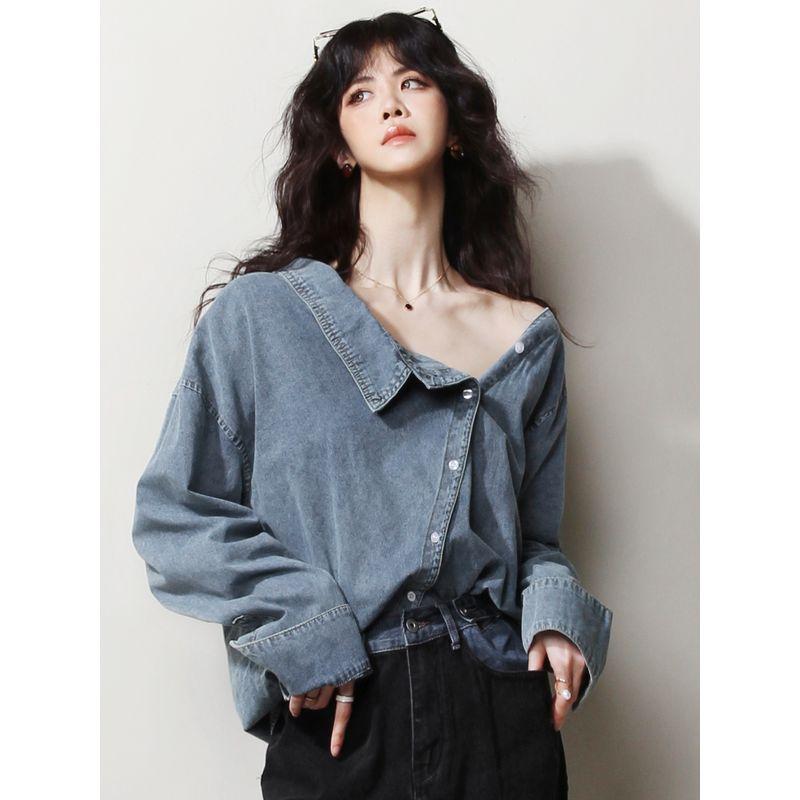 Топ с открытыми плечами T14 Джинсовый Потертый Свободный С длинными рукавами Рубашка Image color M
Топ с открытыми плечами T14 Джинсовый Потертый Свободный С длинными рукавами Рубашка Image color M