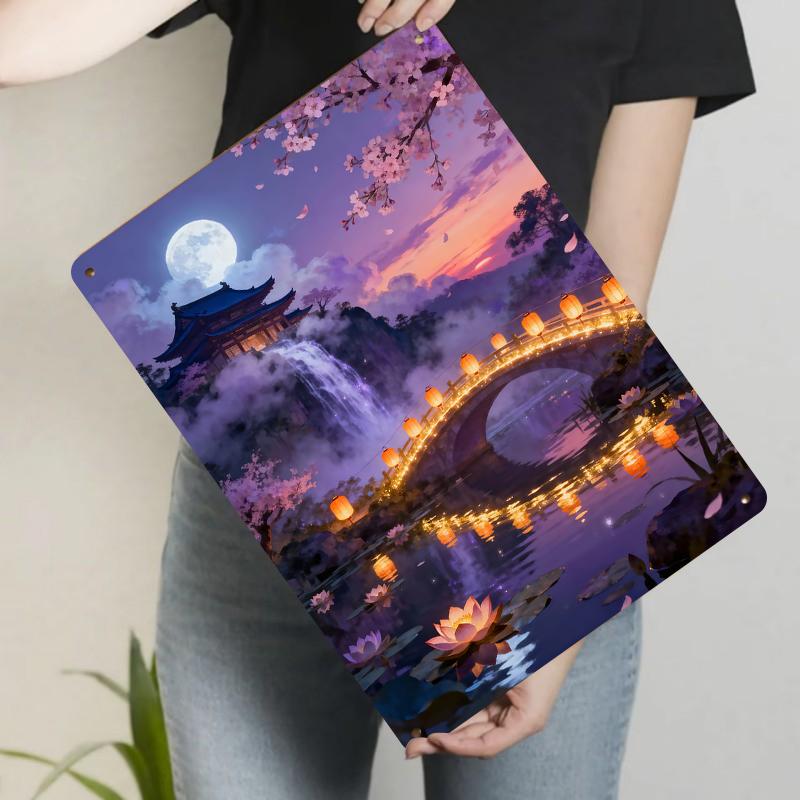 Ancient Chinese Landscape Waterfall Night Scene Metal Iron Painting Home Decor Wall Art for Living Room Study 20x30cm(7.8x11.8inch)
Ancient Chinese Landscape Waterfall Night Scene Metal Iron Painting Home Decor Wall Art for Living Room Study 20x30cm(7.8x11.8inch)