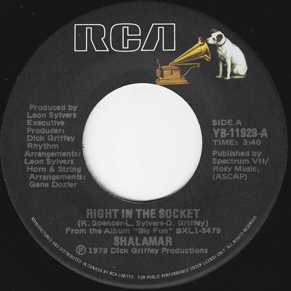 7inch Record SHALAMAR - Right In The Socket / Girl YB11929 RCA 1979 Canada Soul/Funk Used
7inch Record SHALAMAR - Right In The Socket / Girl YB11929 RCA 1979 Canada Soul/Funk Used