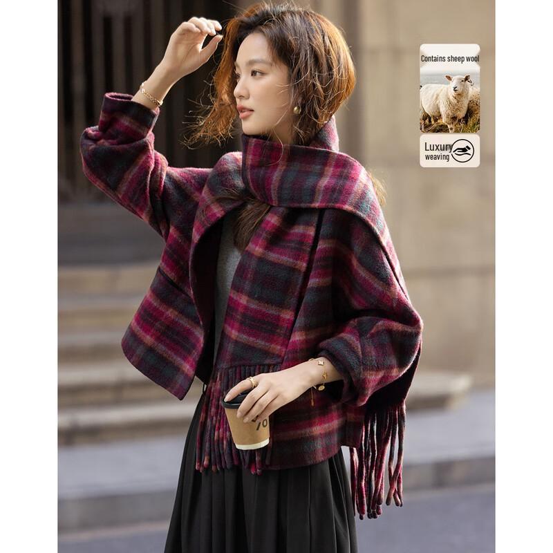 Demana Merino Wool Plaid Double-Faced Winter Coat L
Demana Merino Wool Plaid Double-Faced Winter Coat L