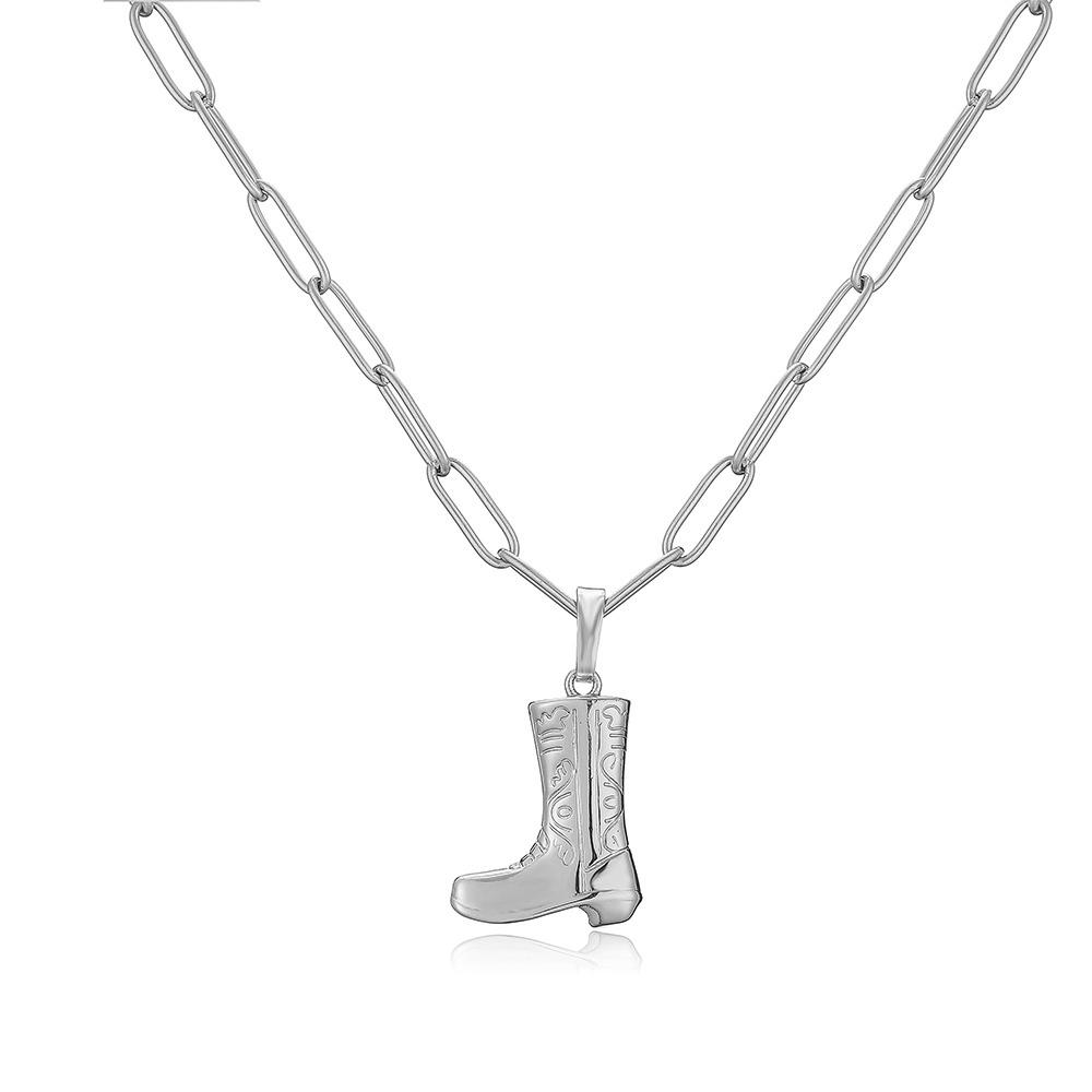 HECHENG, Golden Color Western Cowboy Boots Pendant Necklace for Women Link Chains Collar Necklaces Cowgirl Gifts 40cm
HECHENG, Golden Color Western Cowboy Boots Pendant Necklace for Women Link Chains Collar Necklaces Cowgirl Gifts 40cm