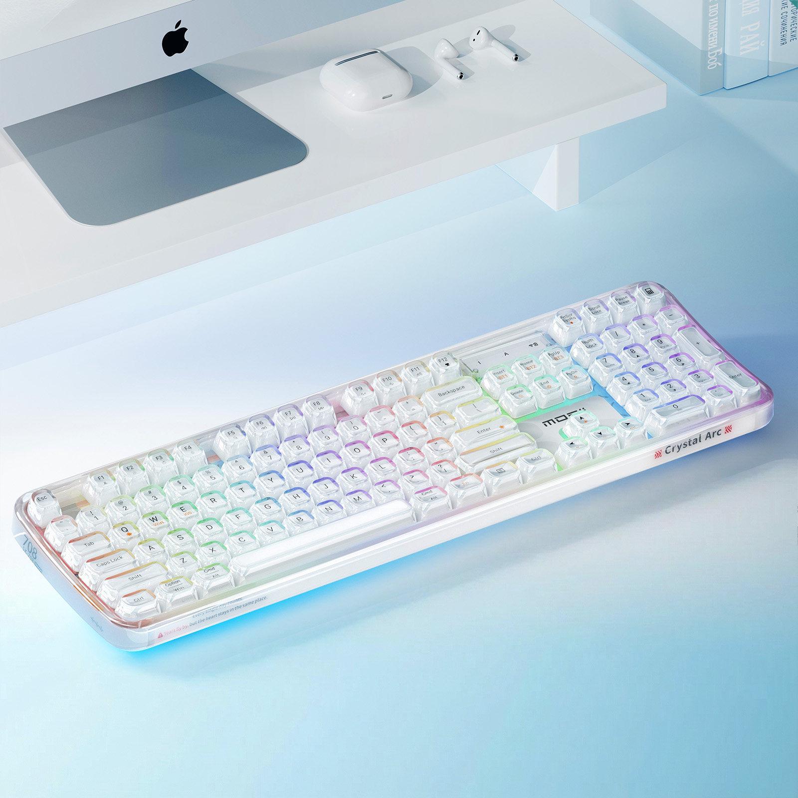 Crystal Arc RGB SK-708CDM Wireless Bluetooth Tri-Mode Keyboard
Crystal Arc RGB SK-708CDM Wireless Bluetooth Tri-Mode Keyboard