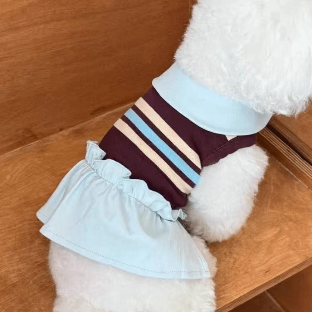 Thin Puppy Striped Dress Comfortable Dog Vest Fashion Pet Clothing Home S-Dress
Thin Puppy Striped Dress Comfortable Dog Vest Fashion Pet Clothing Home S-Dress