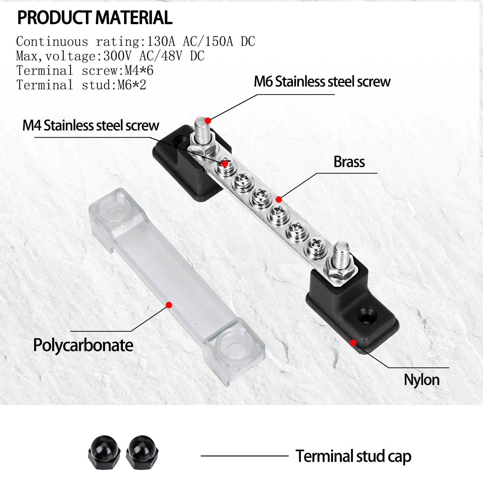 12-48V New Terminal Block 150A Bus Bar Positive Negative Power Distribution Block with Cover for Car Truck Boat Marine Camper RV
12-48V New Terminal Block 150A Bus Bar Positive Negative Power Distribution Block with Cover for Car Truck Boat Marine Camper RV