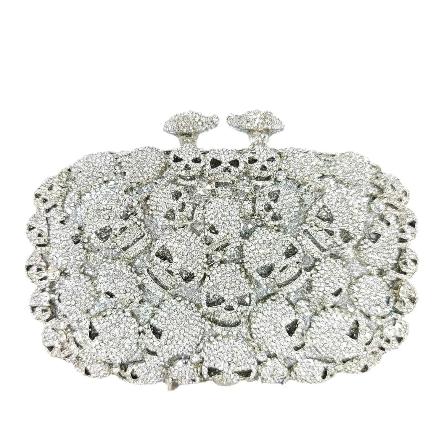 Boutique De FGG (in stock) Halloween Skull Women Formal Evening Bags and Clutches Metal Minaudiere Wedding Pary Clutch Purse Super Mini
Boutique De FGG (in stock) Halloween Skull Women Formal Evening Bags and Clutches Metal Minaudiere Wedding Pary Clutch Purse Super Mini