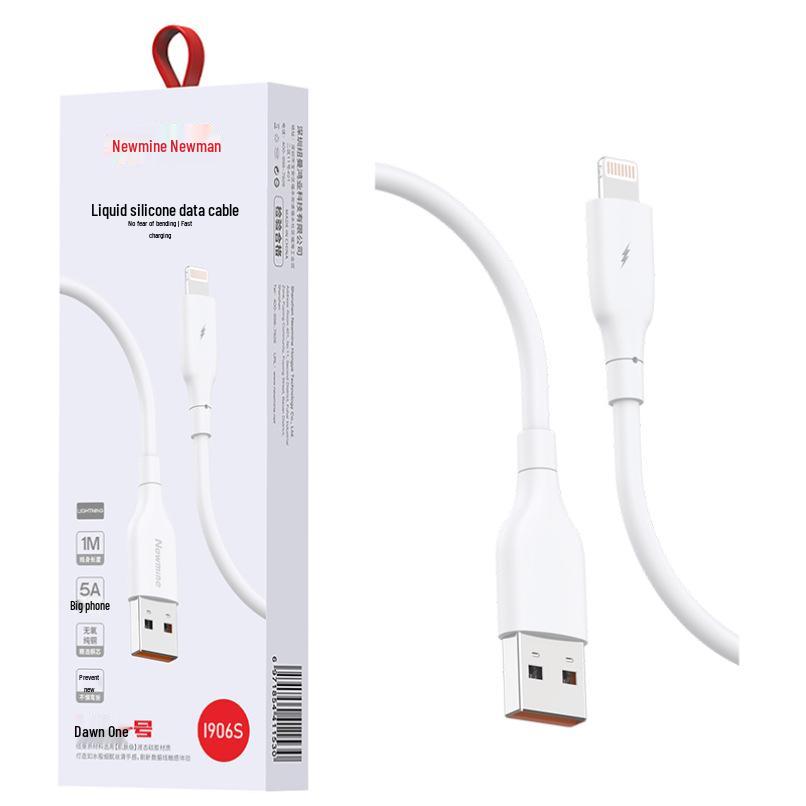 Newman 906S 5A Fast Charging Anti-break Data Cable with Liquid Soft Rubber iPhone Connector 906 белый
Newman 906S 5A Fast Charging Anti-break Data Cable with Liquid Soft Rubber iPhone Connector 906 белый
