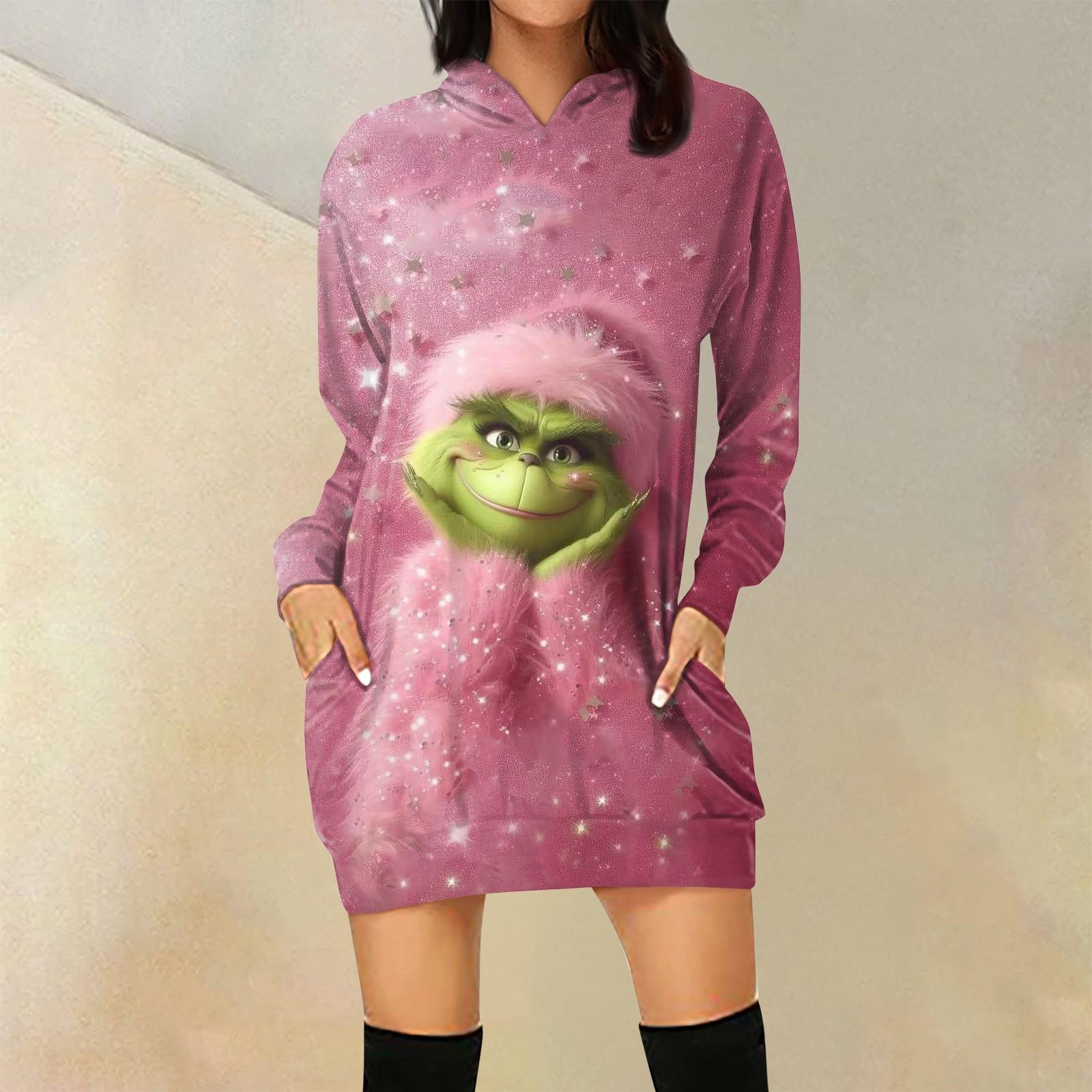 Женская свободная повседневная толстовка с капюшоном и карманом с длинными рукавами с рождественским принтом, длинный топ L розовый
Женская свободная повседневная толстовка с капюшоном и карманом с длинными рукавами с рождественским принтом, длинный топ L розовый