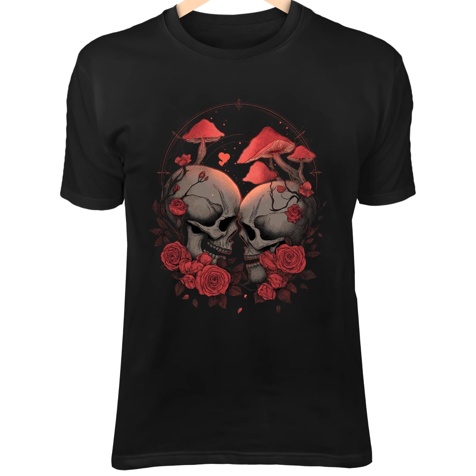 Lover Skulls - Entwined with Glowing Mushrooms, Roses & Gothic Heart Aura M
Lover Skulls - Entwined with Glowing Mushrooms, Roses & Gothic Heart Aura M