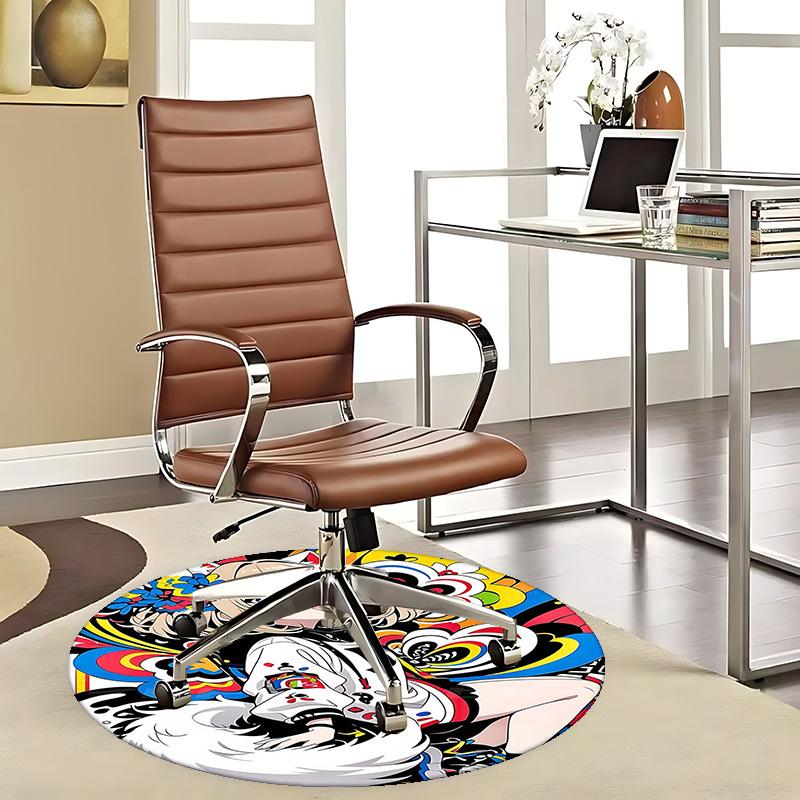 1pc Anime Cartoon Design Round Carpet - Office Chair Mat with Colorful Floral Patterns for Home Decor, Seasonal Gift, Suitable for Office, Living Room 80cm by 80cm
1pc Anime Cartoon Design Round Carpet - Office Chair Mat with Colorful Floral Patterns for Home Decor, Seasonal Gift, Suitable for Office, Living Room 80cm by 80cm