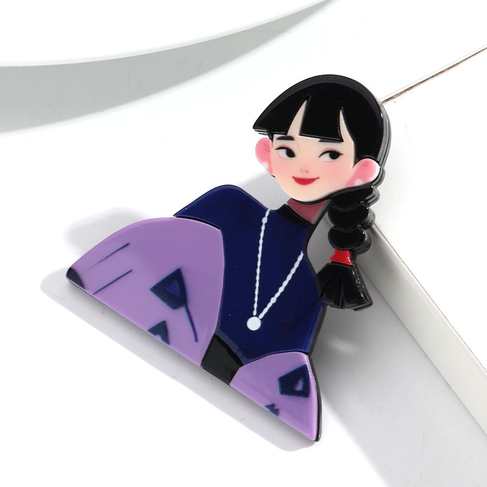 Cute Cartoon Acrylic Pigtail Girls Figure Brooches for Women Clothing Youthful Girl Badge Pins Casual Jewelry Accessories Gift фиолетовый
Cute Cartoon Acrylic Pigtail Girls Figure Brooches for Women Clothing Youthful Girl Badge Pins Casual Jewelry Accessories Gift фиолетовый