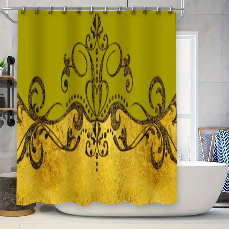 Luxury Vintage Design Shower Curtain Waterproof Fabric For Bathroom Decor Gold Green Colorway 72X84 Inch (180Cm X 213Cm) W60H190(CM)-1 Pcs
Luxury Vintage Design Shower Curtain Waterproof Fabric For Bathroom Decor Gold Green Colorway 72X84 Inch (180Cm X 213Cm) W60H190(CM)-1 Pcs