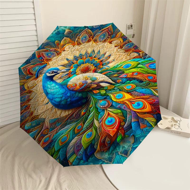 1PC Peacock Mandala Umbrella-8-Rib Reinforced, Automatic Open, Lightweight & Durable, Cute Fashion Accessory for Outdoor-F2687
1PC Peacock Mandala Umbrella-8-Rib Reinforced, Automatic Open, Lightweight & Durable, Cute Fashion Accessory for Outdoor-F2687