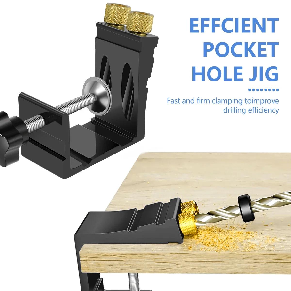 Pocket Hole Jig Kit Adjustable Woodworking Tools Pocket Dowel Hole Jig System Set Wood Woodwork Guides Joint Angle Tool Locator
Pocket Hole Jig Kit Adjustable Woodworking Tools Pocket Dowel Hole Jig System Set Wood Woodwork Guides Joint Angle Tool Locator