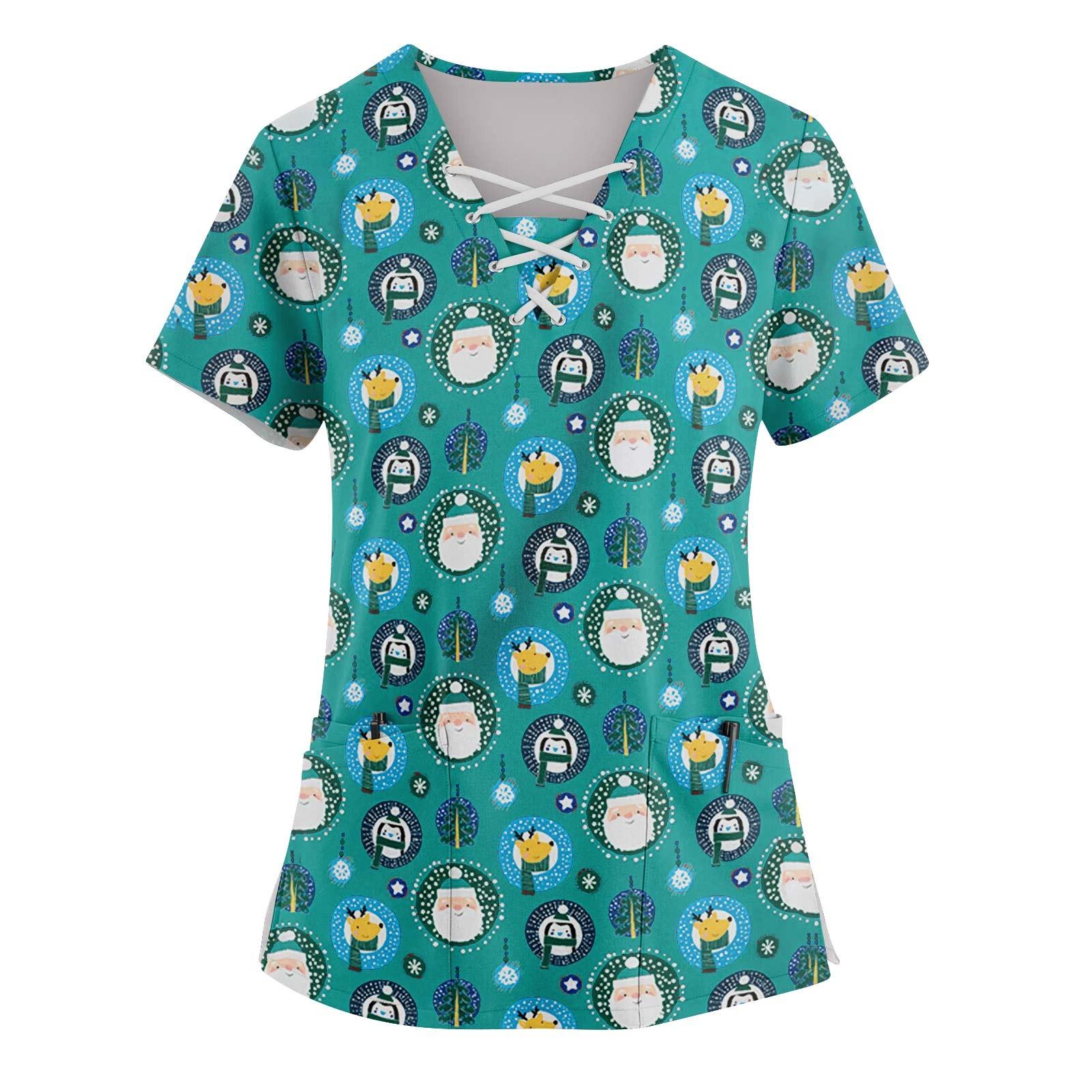 Женский топ с короткими рукавами, V-образным вырезом, принтом и карманом M
Женский топ с короткими рукавами, V-образным вырезом, принтом и карманом M