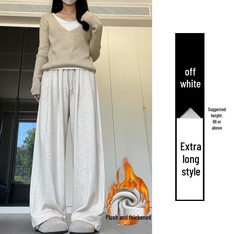 2024 Women s Fleece-Lined Glutinous Rice Wide-Leg Pants - Autumn/Winter Loose Slimming, Straight-Leg, Floor-Length Casual Fit L (105-120 jins)
2024 Women s Fleece-Lined Glutinous Rice Wide-Leg Pants - Autumn/Winter Loose Slimming, Straight-Leg, Floor-Length Casual Fit L (105-120 jins)