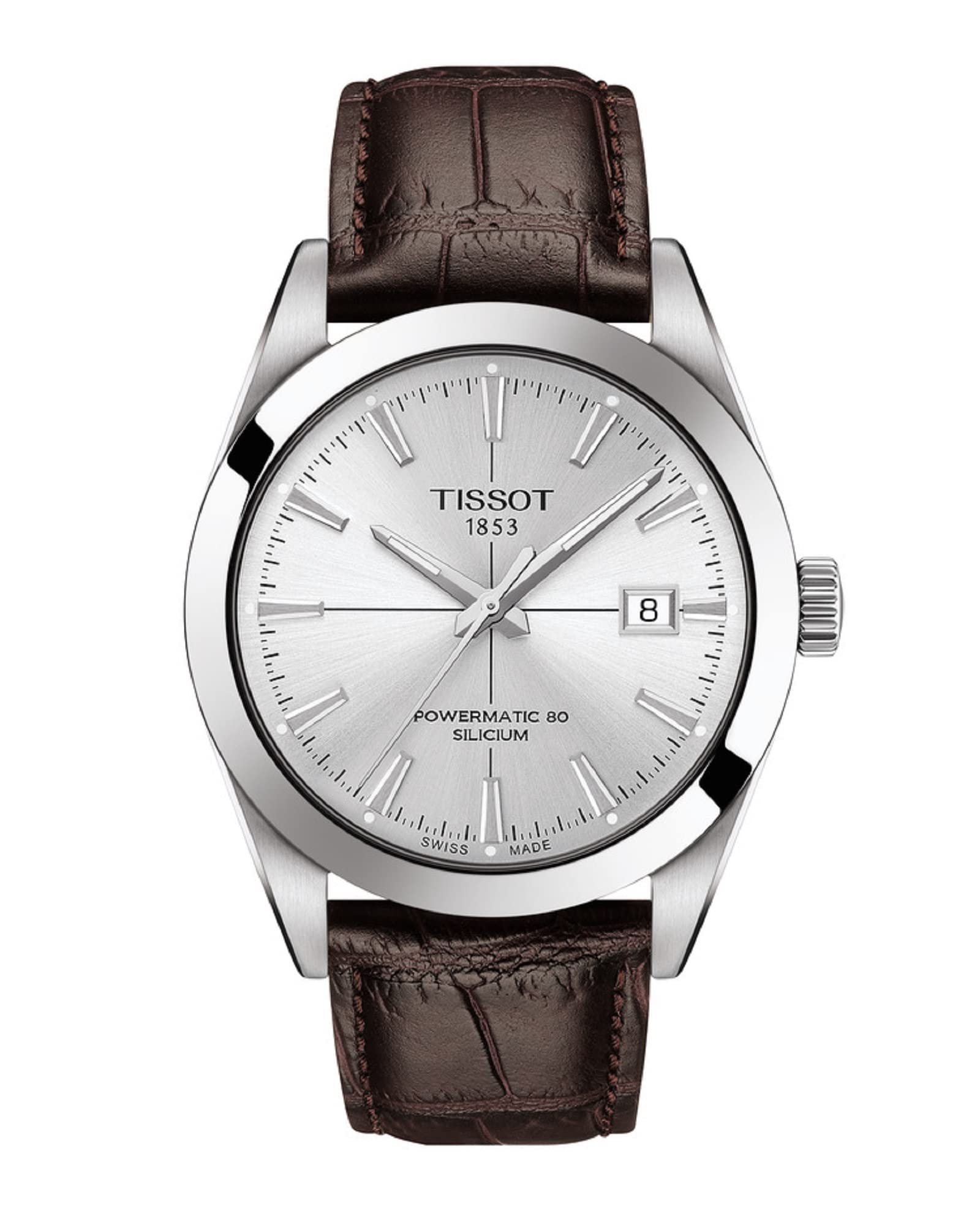 [TISSOT Автоматичний чоловічий годинник power-matic 80 silicium зі сріблястим циферблатом на шкіряному ремінці T12740716031...
[TISSOT Автоматичний чоловічий годинник power-matic 80 silicium зі сріблястим циферблатом на шкіряному ремінці T12740716031...