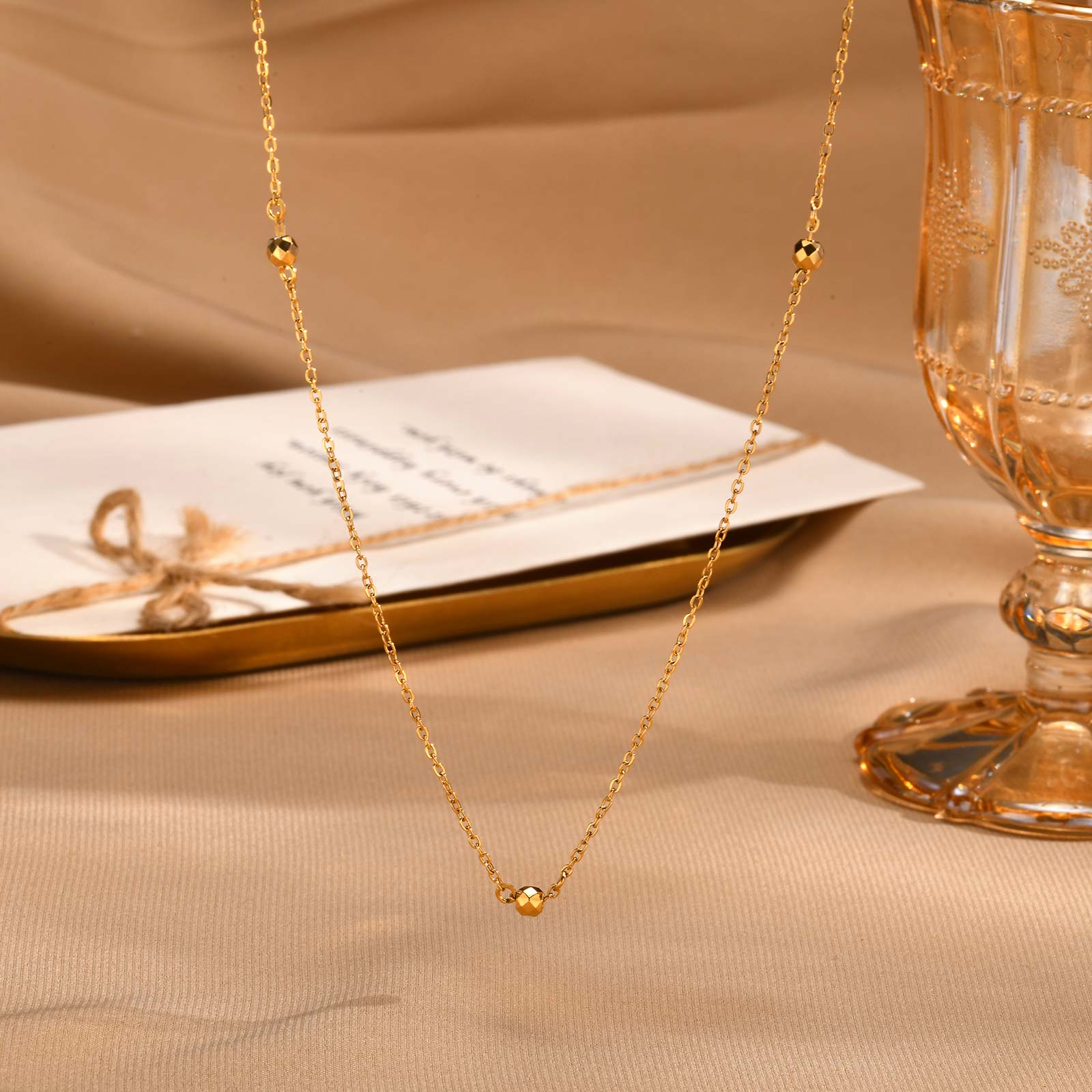 Minimalist Round Bead Necklace 18K Gold Plated for Women Gold Color Stainless Steel Flat Rolo Chain Jewelry Gifts
Minimalist Round Bead Necklace 18K Gold Plated for Women Gold Color Stainless Steel Flat Rolo Chain Jewelry Gifts
