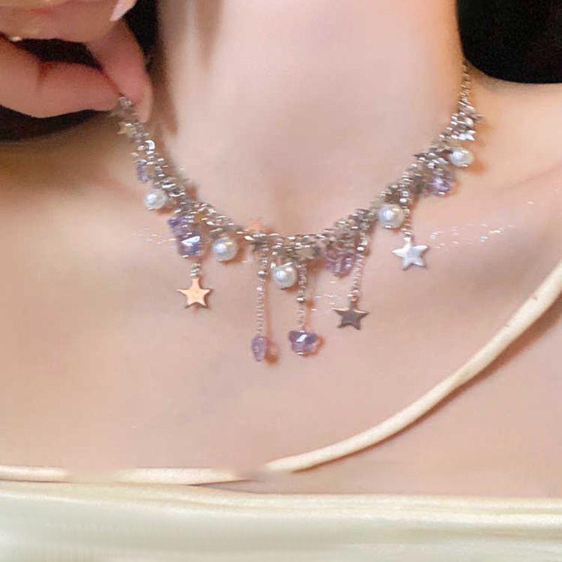 2024 Kpop Simple Star Tassel String Of Beads Clavicle Chain Choker For Women Fashion Party Zircon Accessories
2024 Kpop Simple Star Tassel String Of Beads Clavicle Chain Choker For Women Fashion Party Zircon Accessories