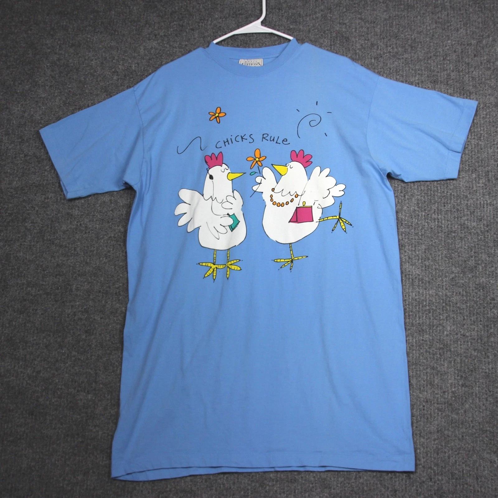 Vintage Intimates Chicks Rule T-shirt Blue One Size Fits Most Cartoon Comedy XL
Vintage Intimates Chicks Rule T-shirt Blue One Size Fits Most Cartoon Comedy XL